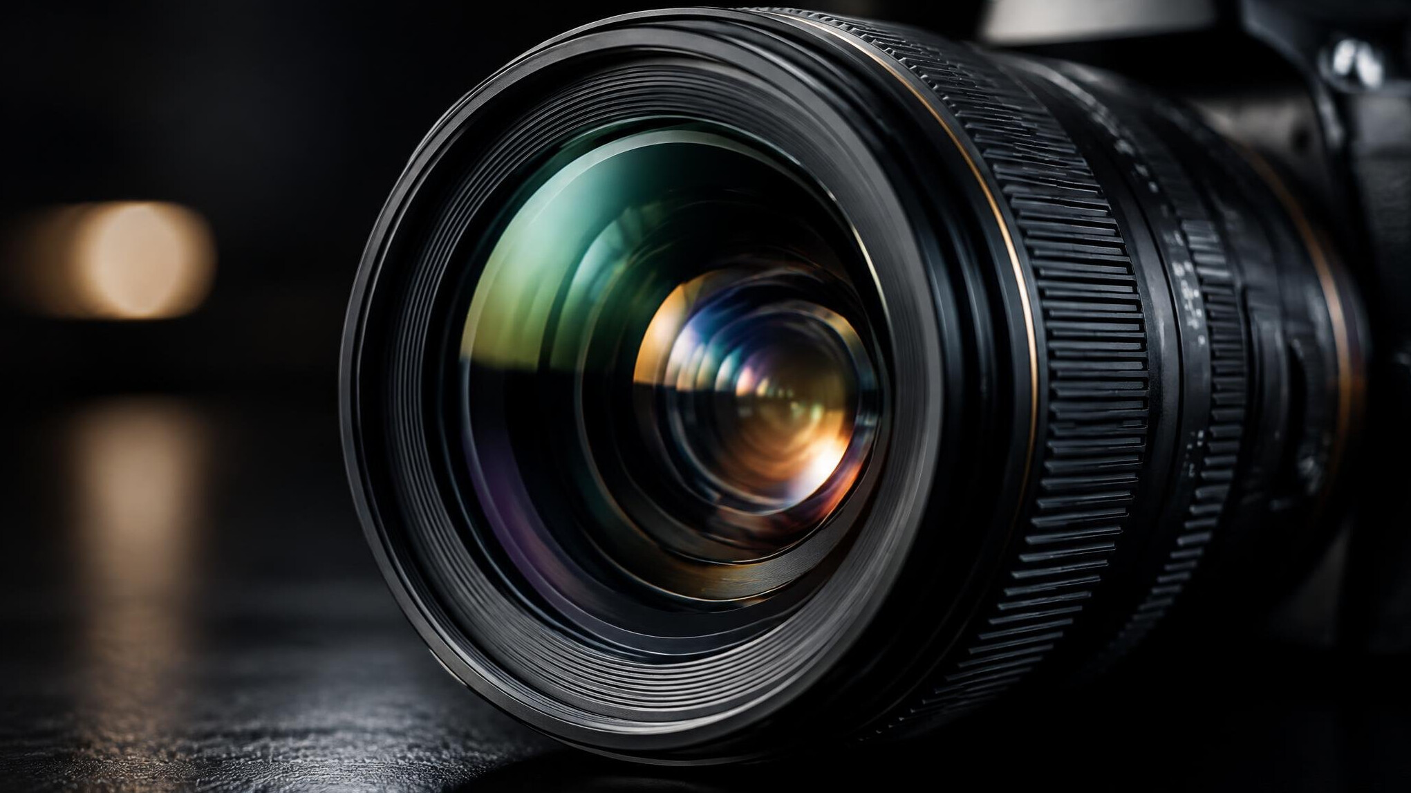 Close-up of a camera lens